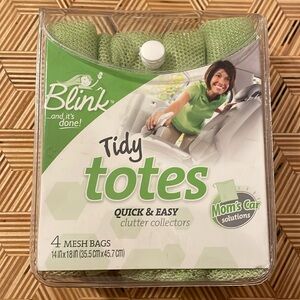 NWT Set-of-4 Tidy totes, 4 mesh bags, each 14” X 18”, expandable & reusable
